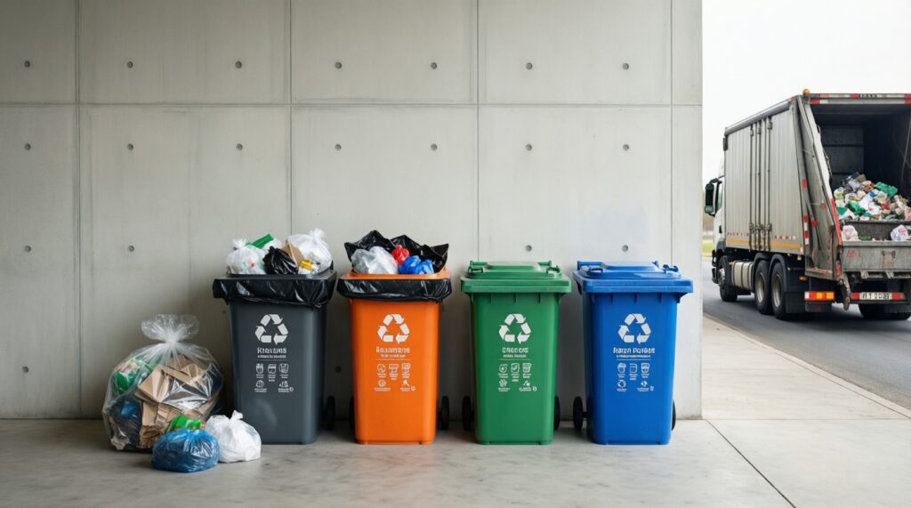 Экология и благоустройство: парки, дворы, контейнерные площадки, раздельный сбор - иллюстрация