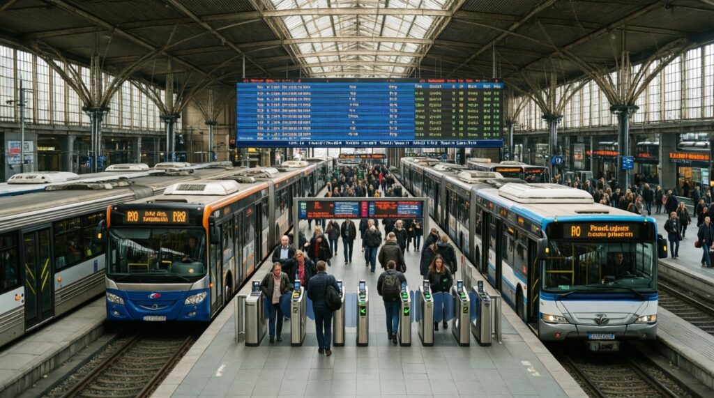 Транспорт и пригород: расписания, отмены рейсов, развитие общественного транспорта - иллюстрация